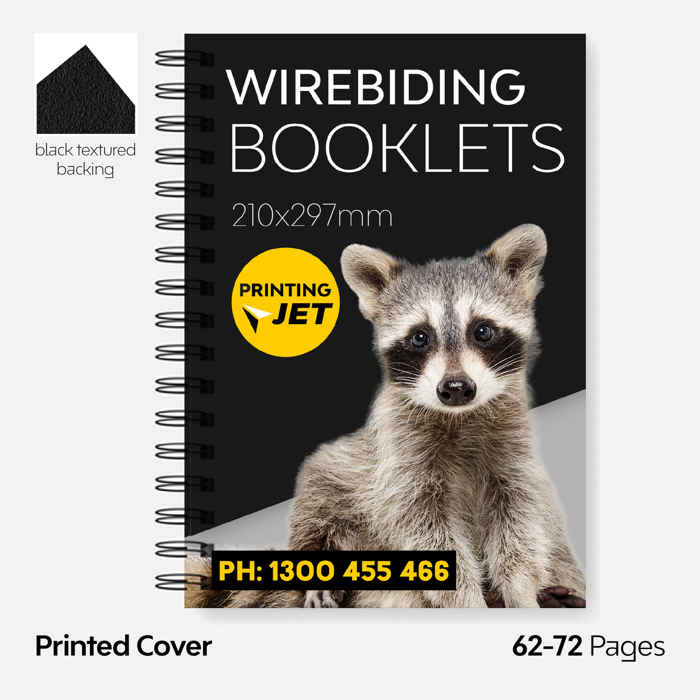 62-72pp A4 Wire Binding Booklets with Printed Front & Back Cover